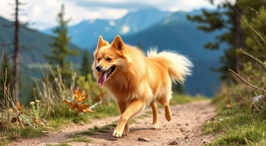 Finnish Spitz dog exercise