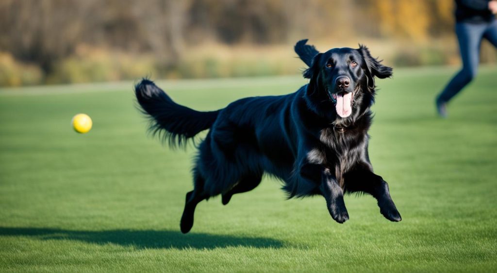 Flat-Coated Retriever as a friendly sporting dog