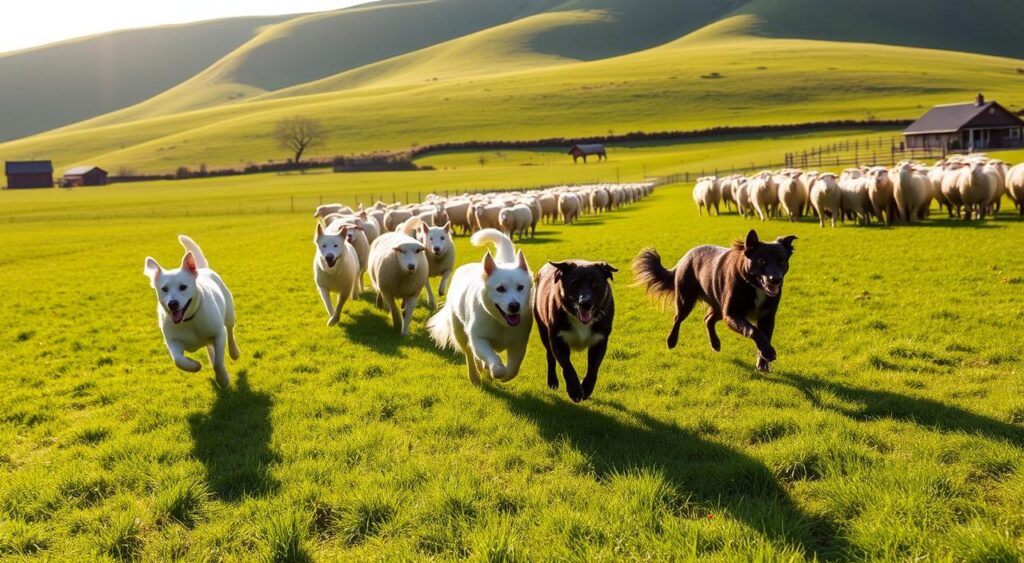 Polish Lowland Sheepdog herding activity