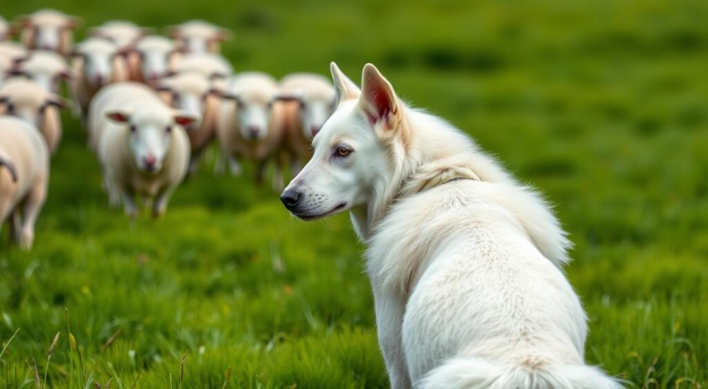 White Shepherd herding dog