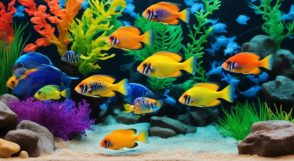 German blue ram cichlids