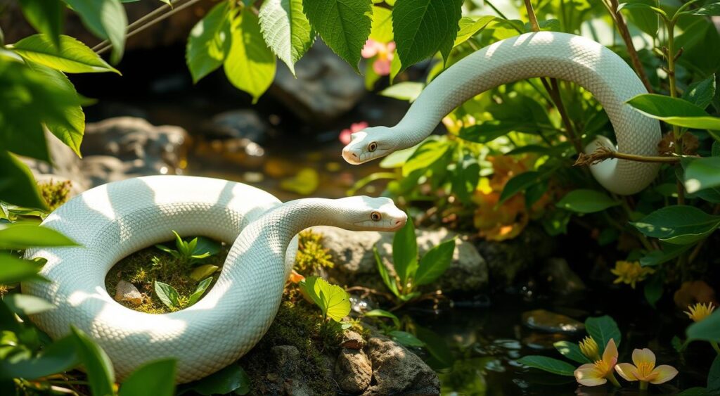 albino snakes