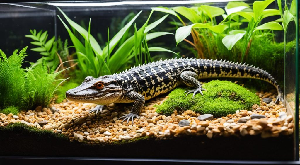 red-eyed crocodile skink enclosure setup